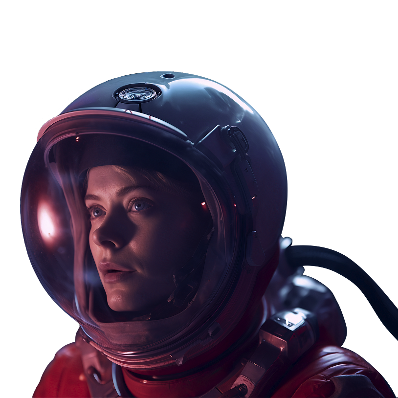 Astronaut in a space helmet
