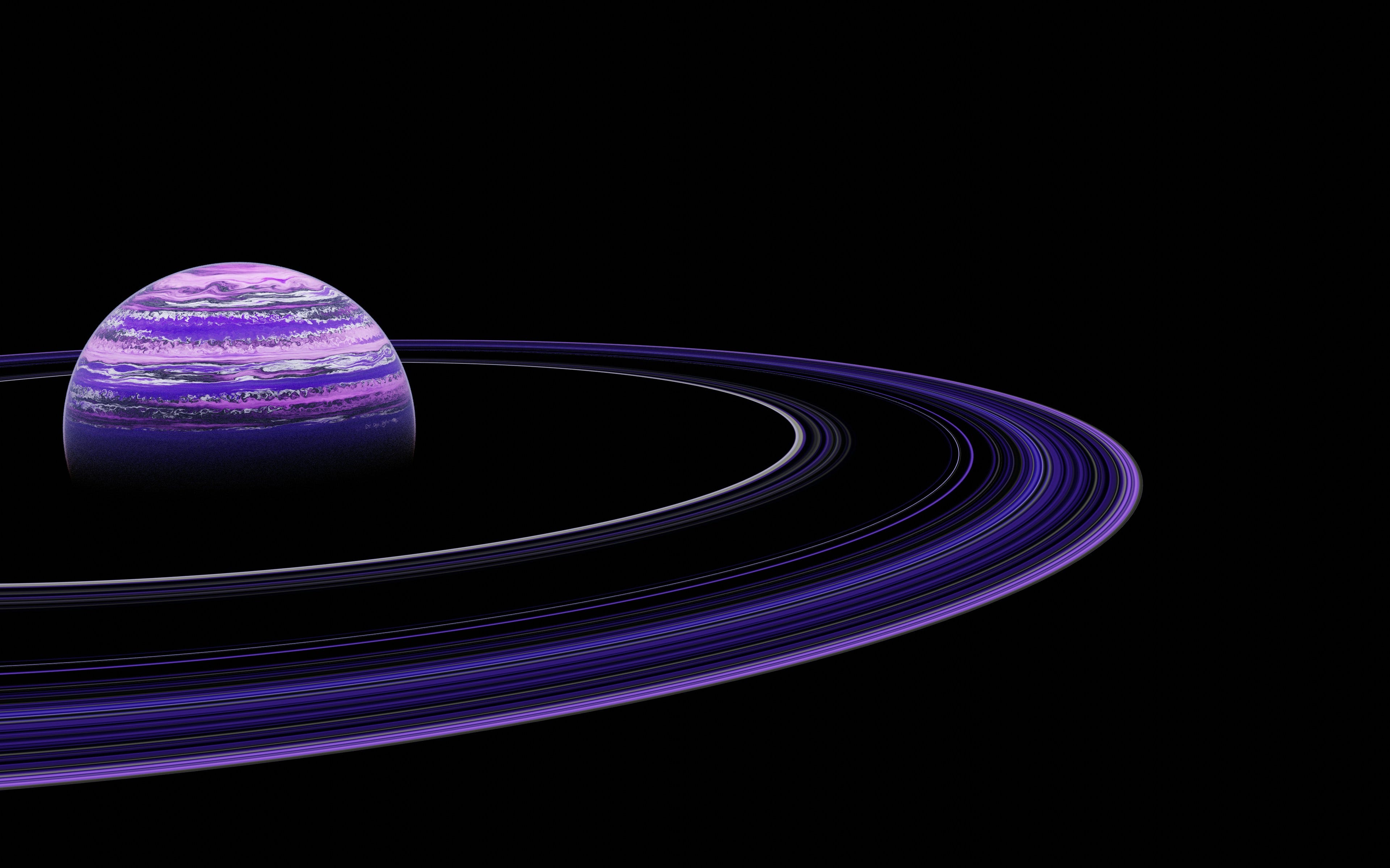 Purple ringed planet